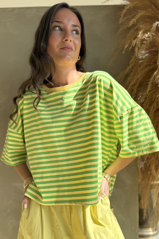 Sunday Morning Tee Yellow & Plant